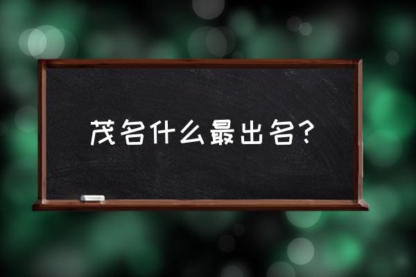 广东茂名最出名的是什么 茂名什么最出名？