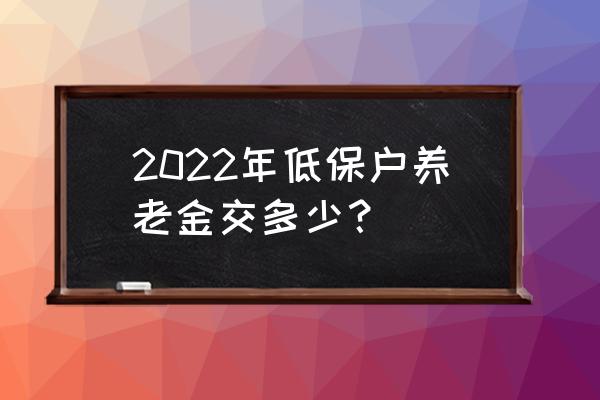 广东湛江五险一金最低标准 2022年低保户养老金交多少？