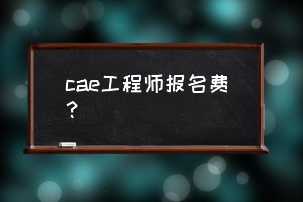 中国有几个cae考试地点 cae工程师报名费？